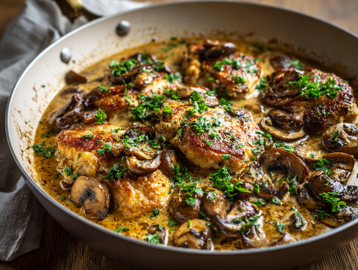 Easy One-Pan Creamy Mushroom Chicken: A Family Weeknight Favorite